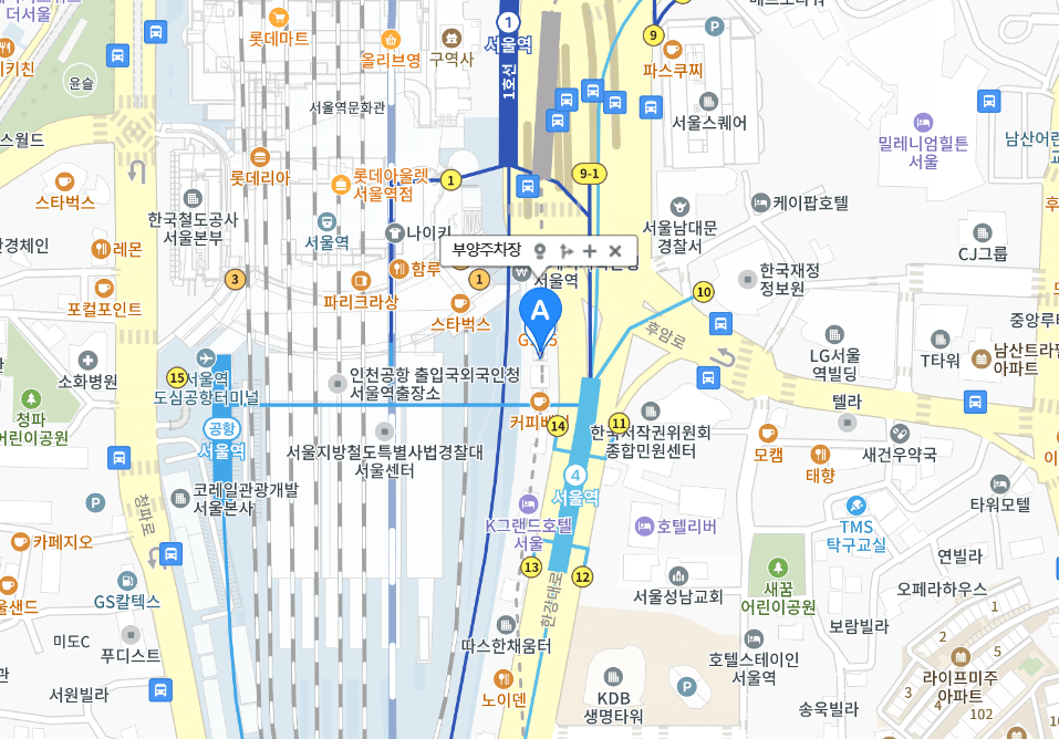 서울역 KTX 주차장 서울역 주차요금 서울역 주변 주차장