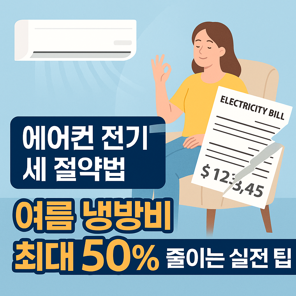 에어컨 전기세 절약법! 여름 냉방비 최대 50% 줄이는 실전 팁