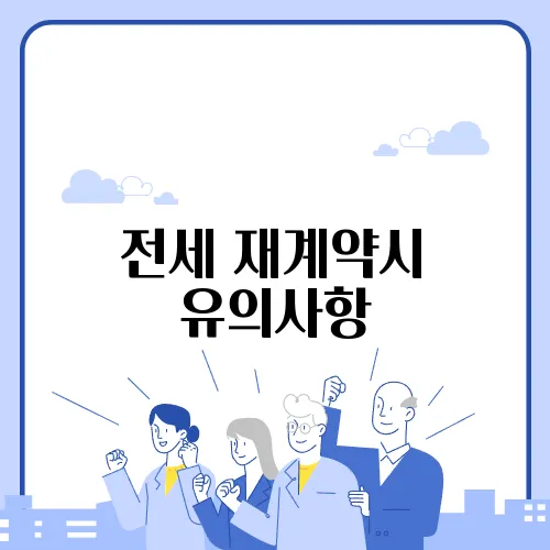 전세 재계약시 유의사항