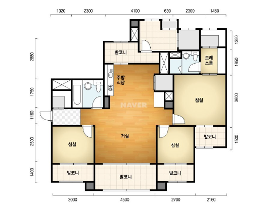 대치SK뷰 33평 평면도