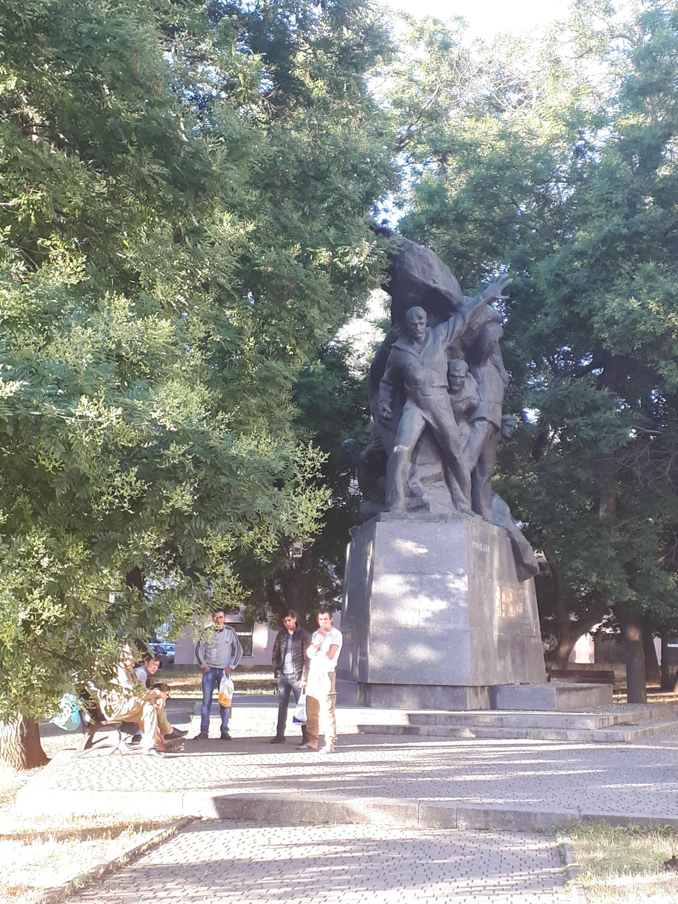 우크라이나 오데사 공원 동상