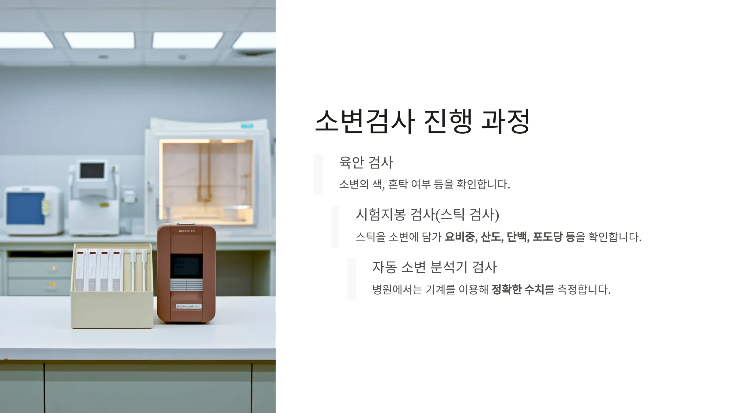 소변검사 진행 방법 안내