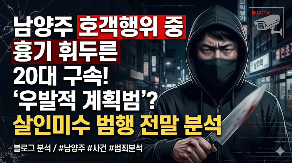 남양주 호객행위 중 흉기 휘두른 20대 남성 구속(영상) '우발적 계획범' 살인미수 범행 전말 분석