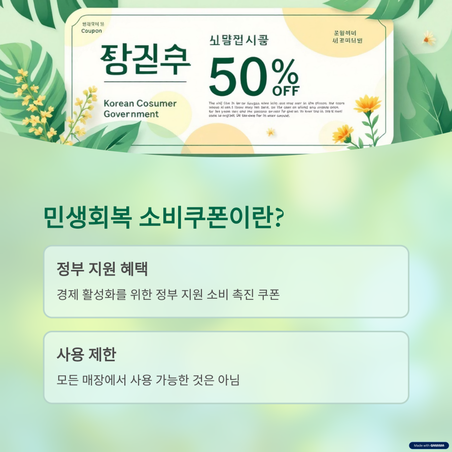 민생회복 소비쿠폰이란
