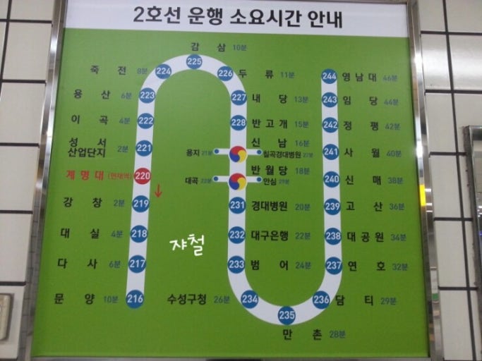 대구지하철 2호선 관광명소
