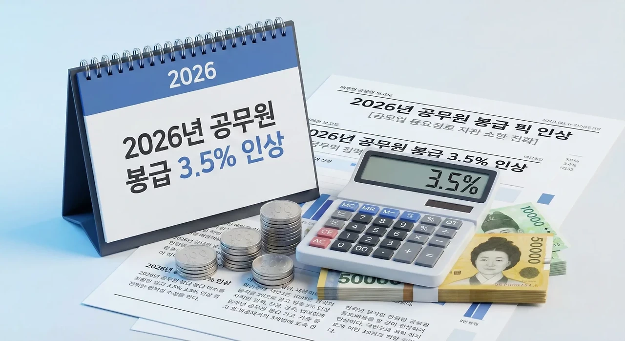 🔍 2026년 공무원 보수 3.5% 인상|9급 초임 3428만 원, 현장수당 대폭 개선