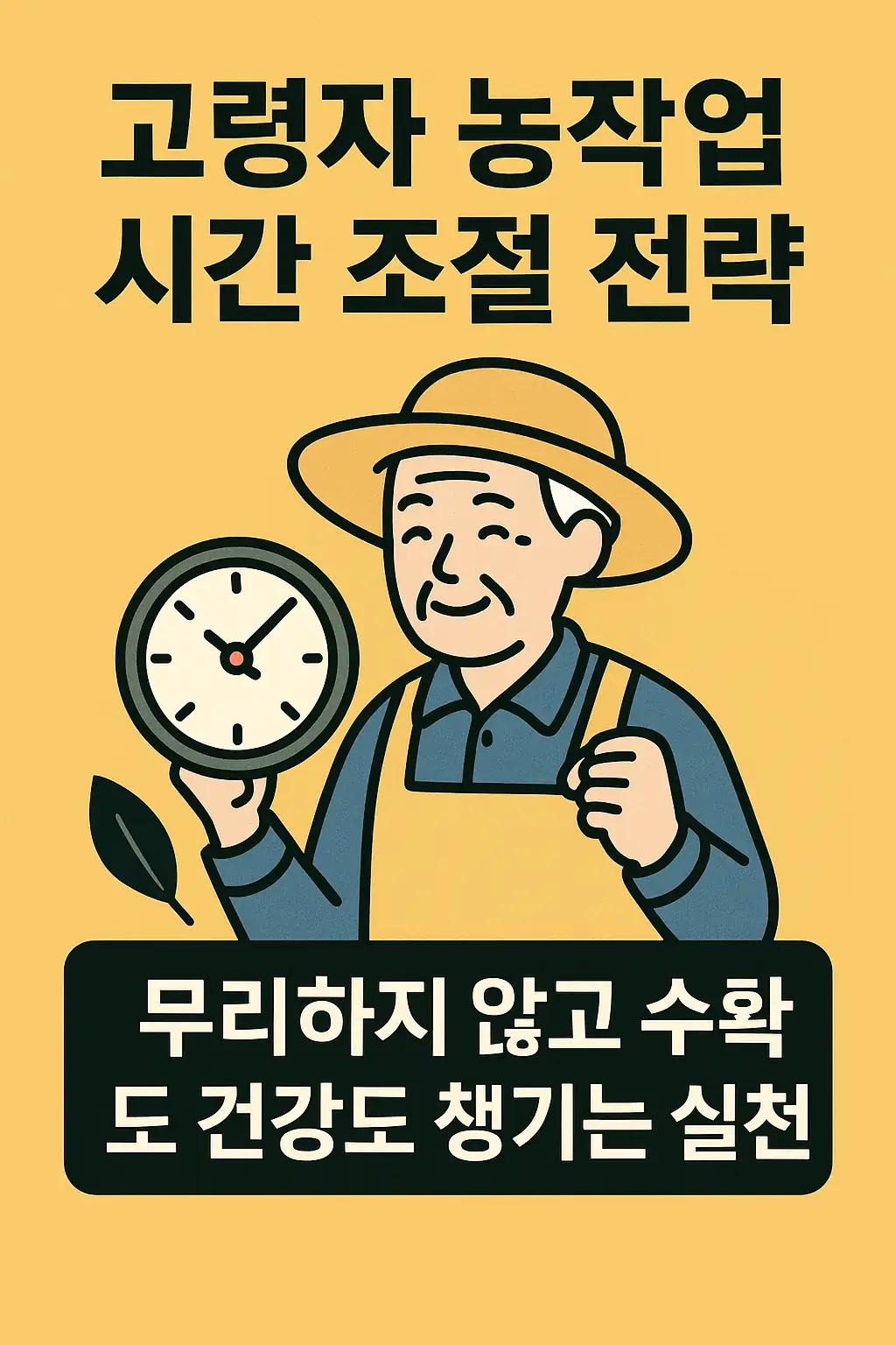 농작업안전관리 : 고령자 농작업 시간 조절 전략