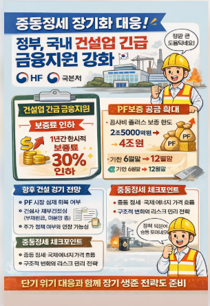 주금공,건설 금융지원 강화---보증료율 인하-특례보증 확대 발표(걸설 현장 정상화 도움 ,애로사항 면밀히 검토 지원)