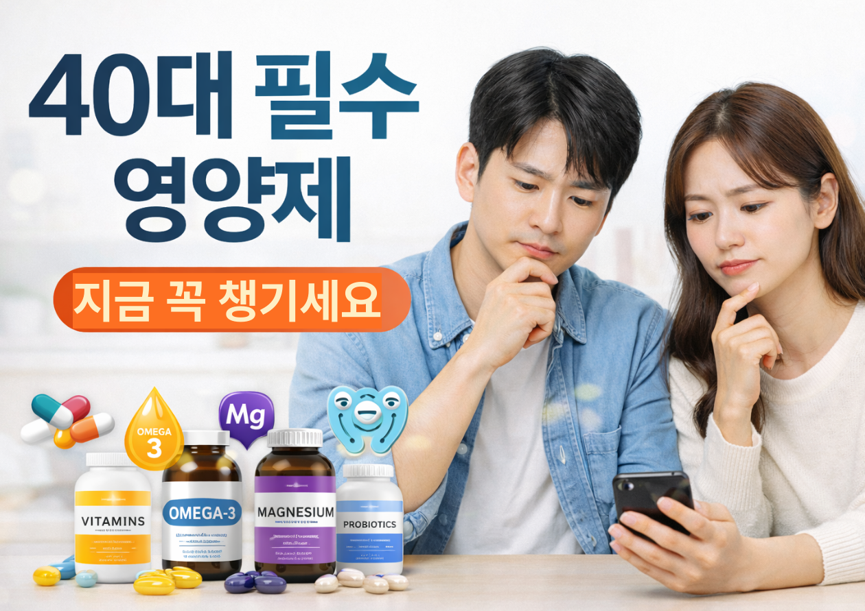 40대 꼭 챙겨야 할 필수 영양제