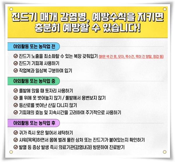 "진드기" 야외 활동의 숨은 적, 안전한 야외 활동을 위한 가이드!