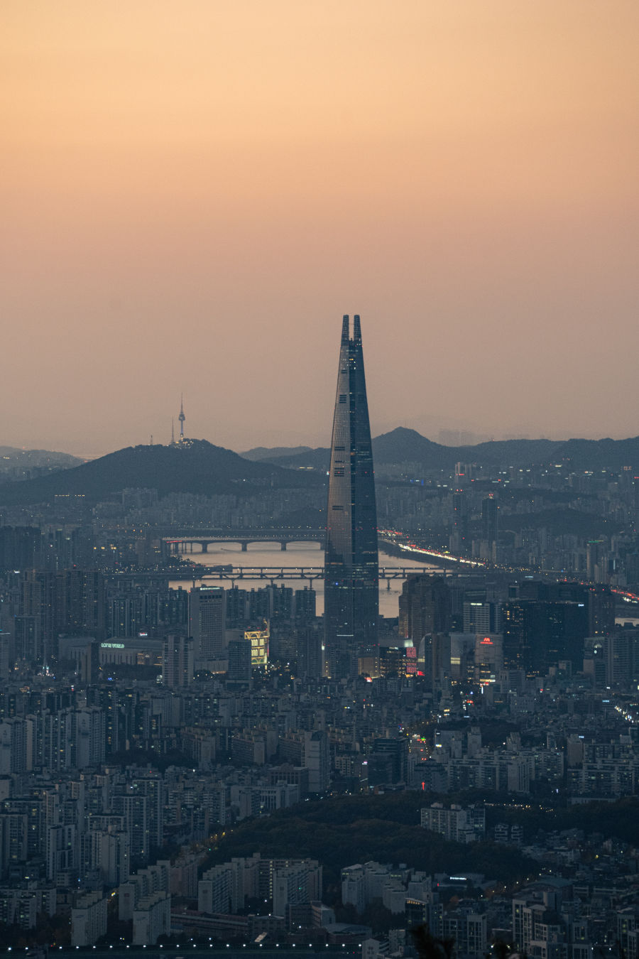 남한 산성 일몰