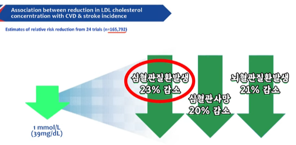 고지혈증 개선에 따른 심혈관 사망 감소 연구 보고서