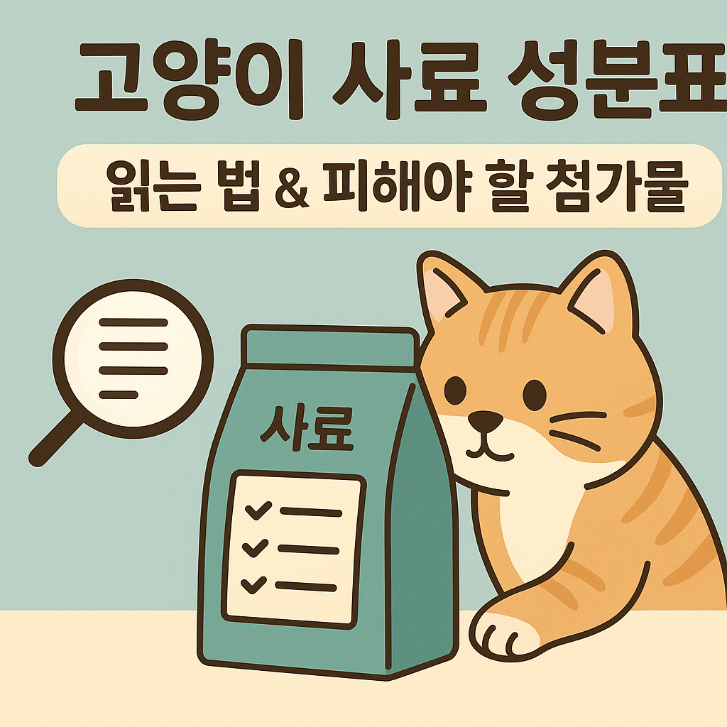 고양이 사료 성분표 읽는 법 (1)