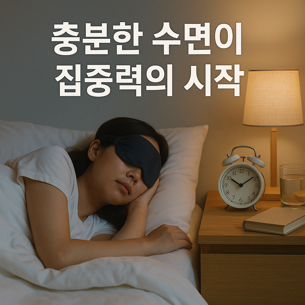 충분한 수면이 집중력의 시작