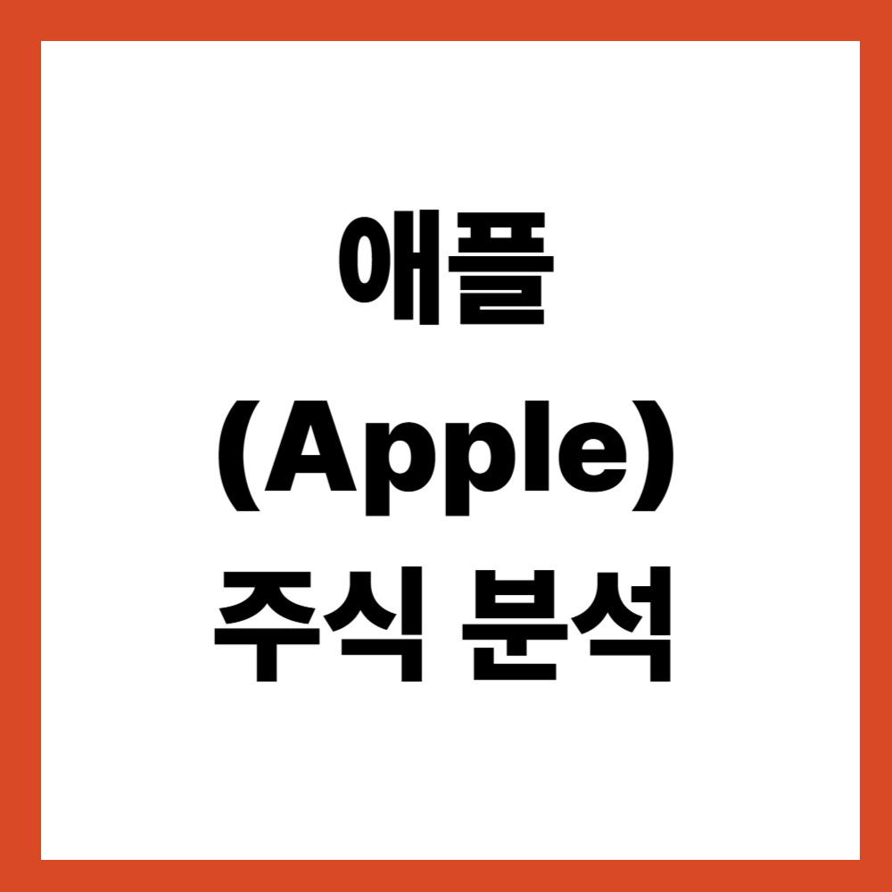 애플(Apple) 주식 분석 미국 대형 우량주는 무엇으로 평가할까