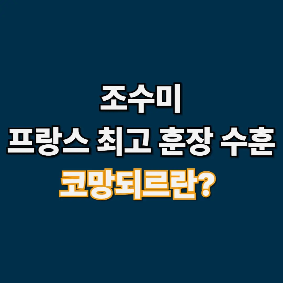 조수미 코망되르 수훈