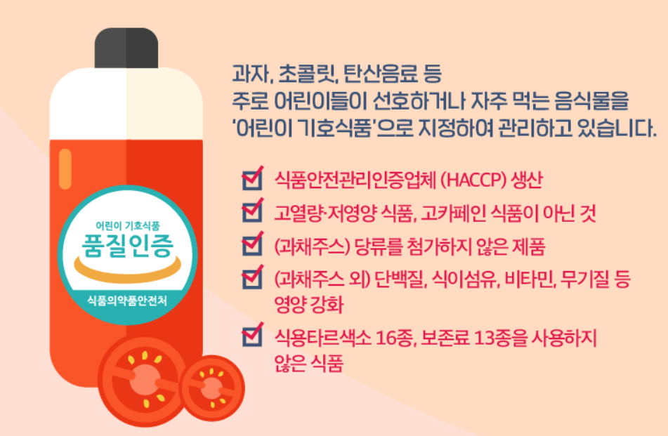 식약처 어린이 기호식품 품질인증