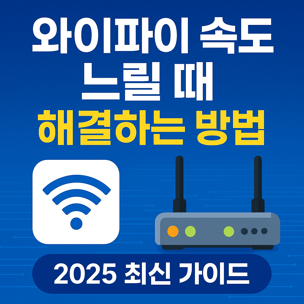 와이파이 속도 느릴 때 해결하는 방법