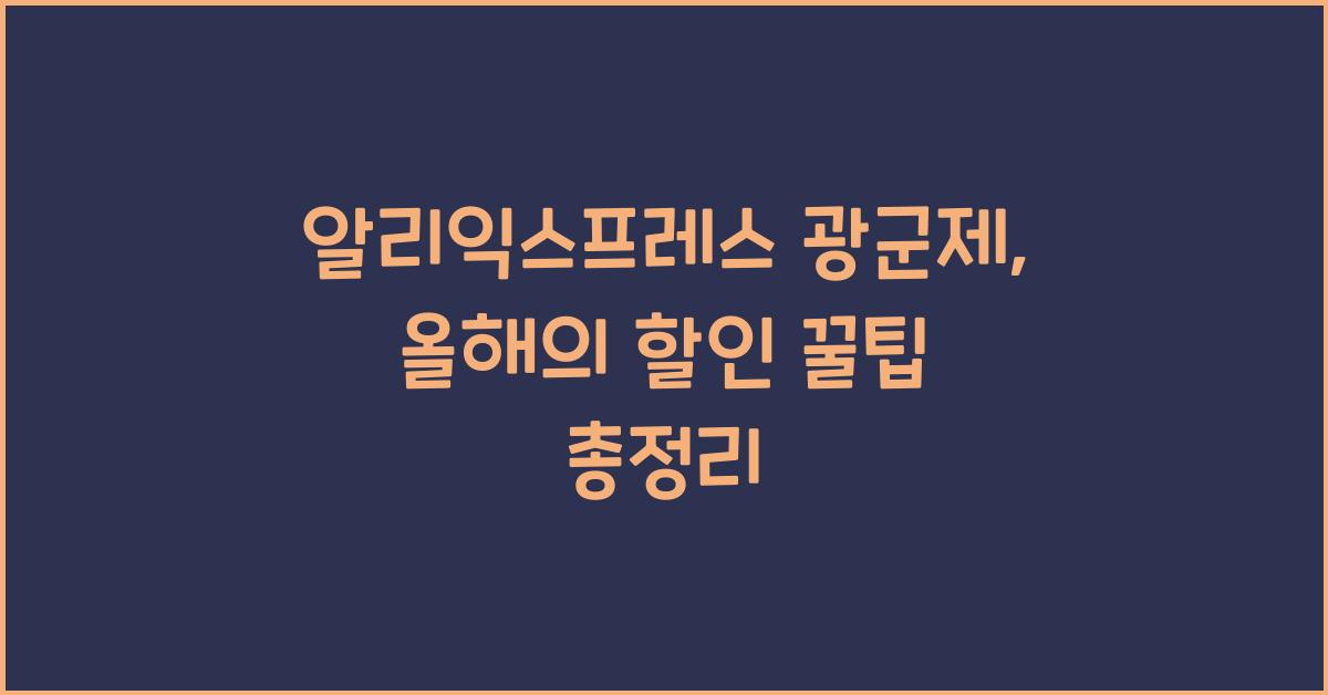 알리익스프레스 광군제