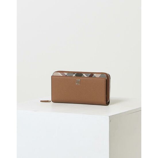 닥스 악세서리 여성 체크배색 가죽 지퍼장지갑 WCWA1E770W2