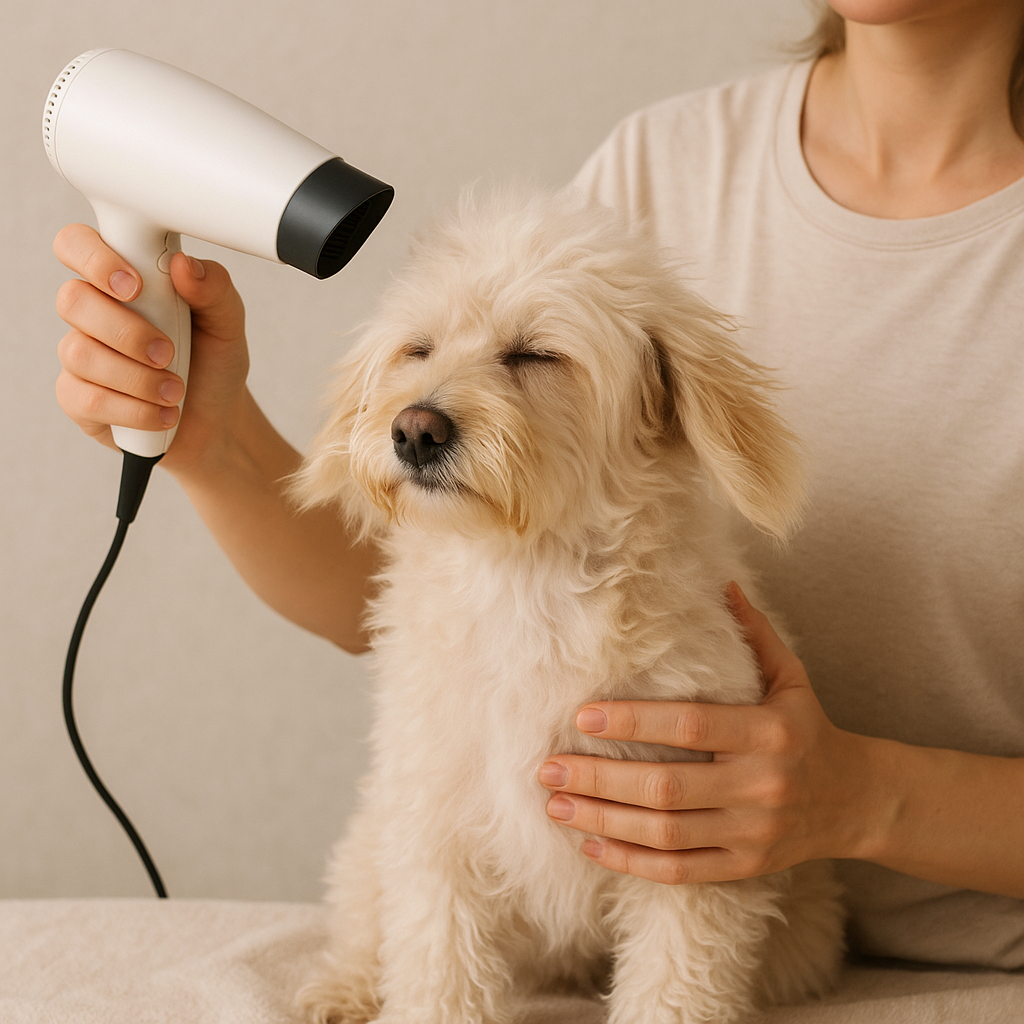 강아지 미용 후 드라이 방법 사진