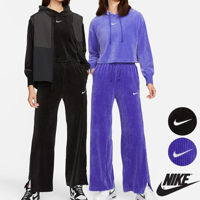 나이키 벨벳 트레이닝 세트 여성 추리닝 와이드팬츠 크롭후드 DQ5922 DQ5928