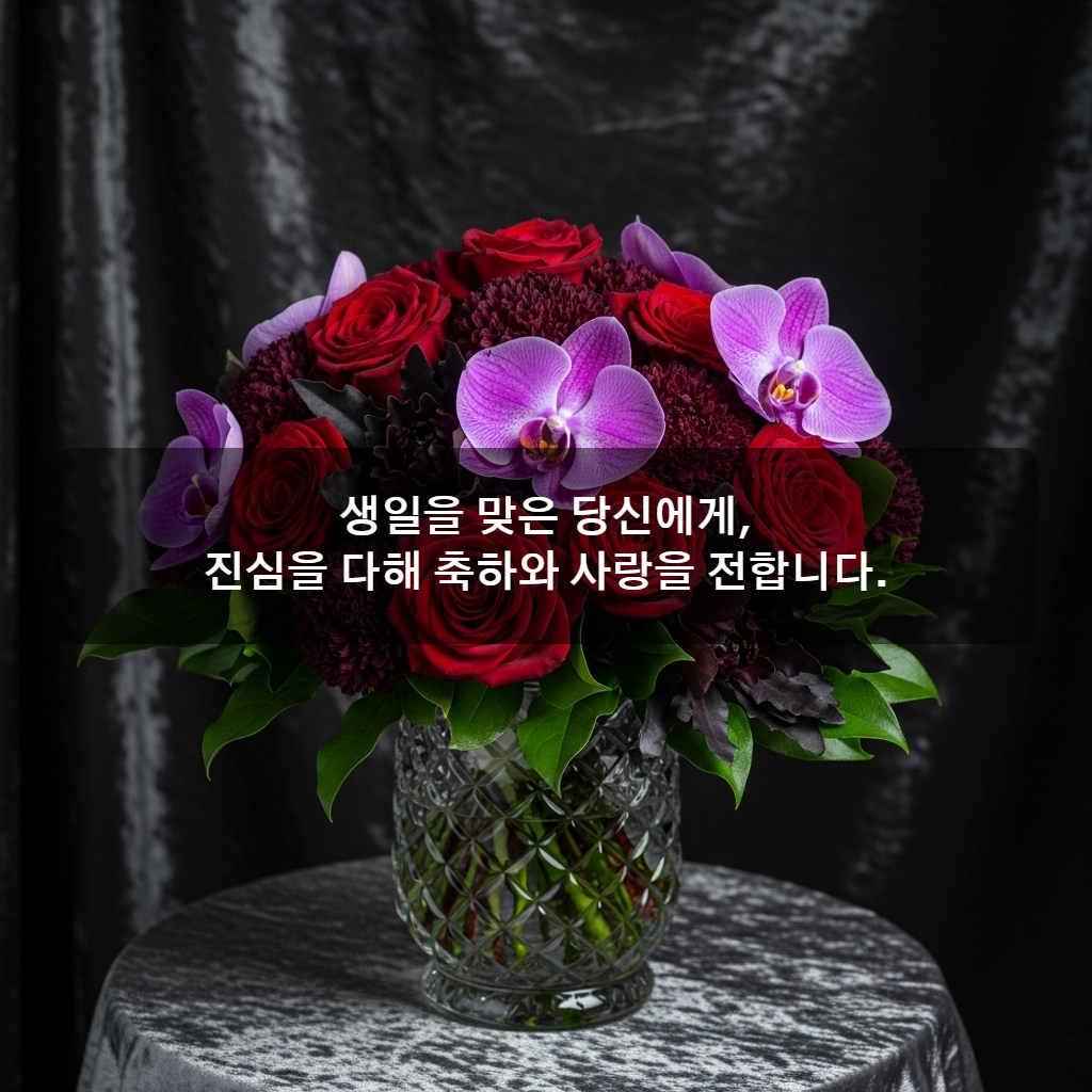 생일축하 꽃다발 이미지 문구 모음 메세지