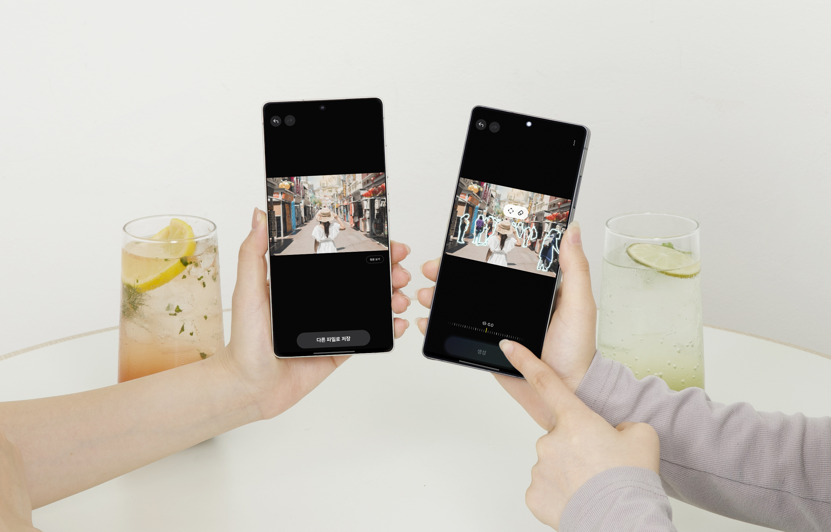 갤럭시 AI 기능 &lsquo;포토 어시스트&rsquo;의 &lsquo;생성형 편집&rsquo; 기능을 사용하는 모습