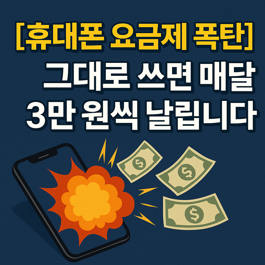 [휴대폰 요금제 폭탄] 그대로 쓰면 매달 3만 원씩 날립니다