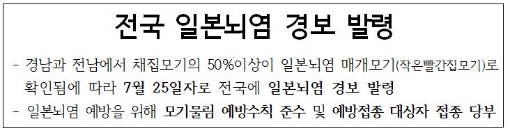 일본뇌염 예방접종 시기 및 성인 증상