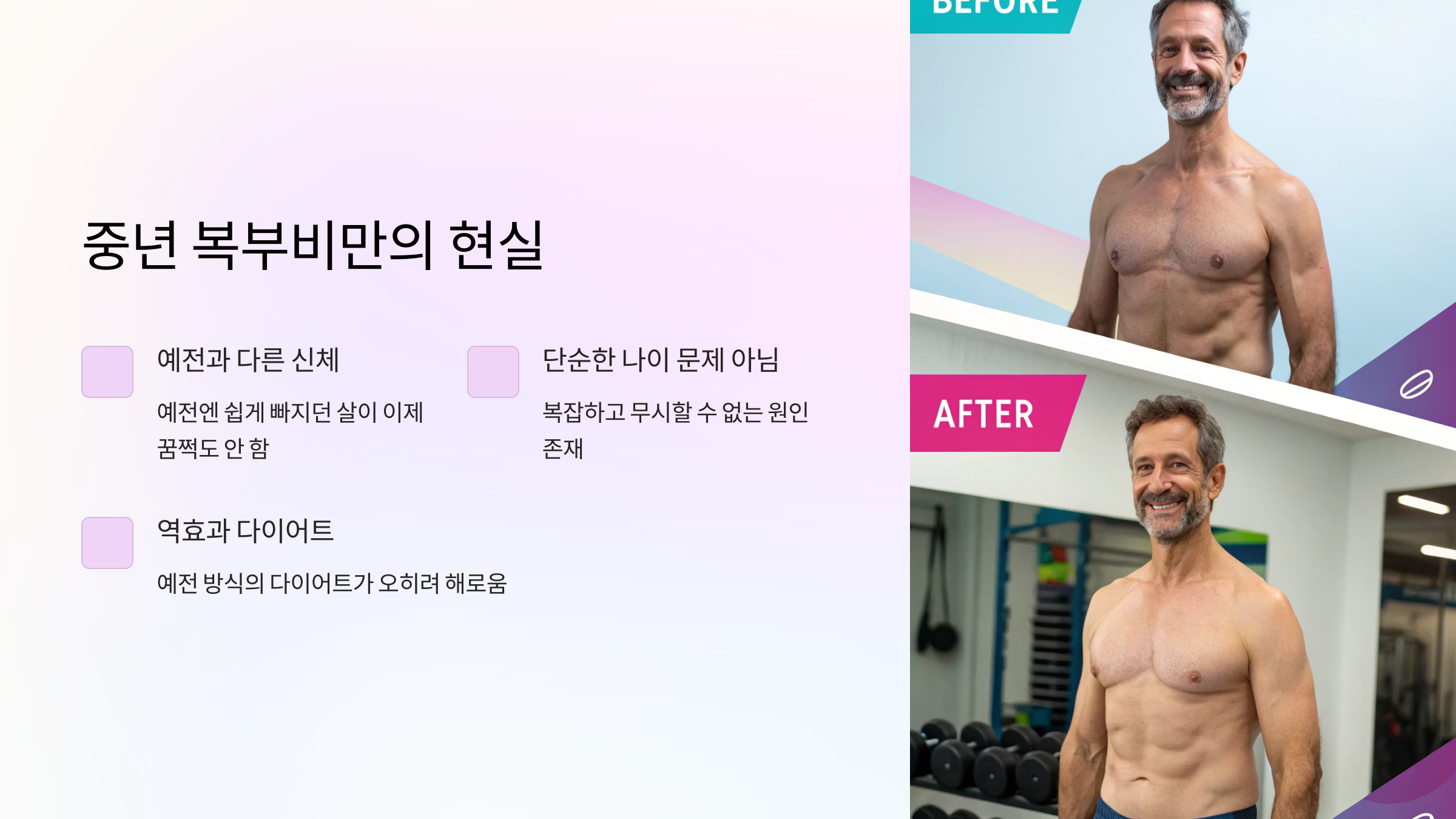 중년 복부비만의 현실