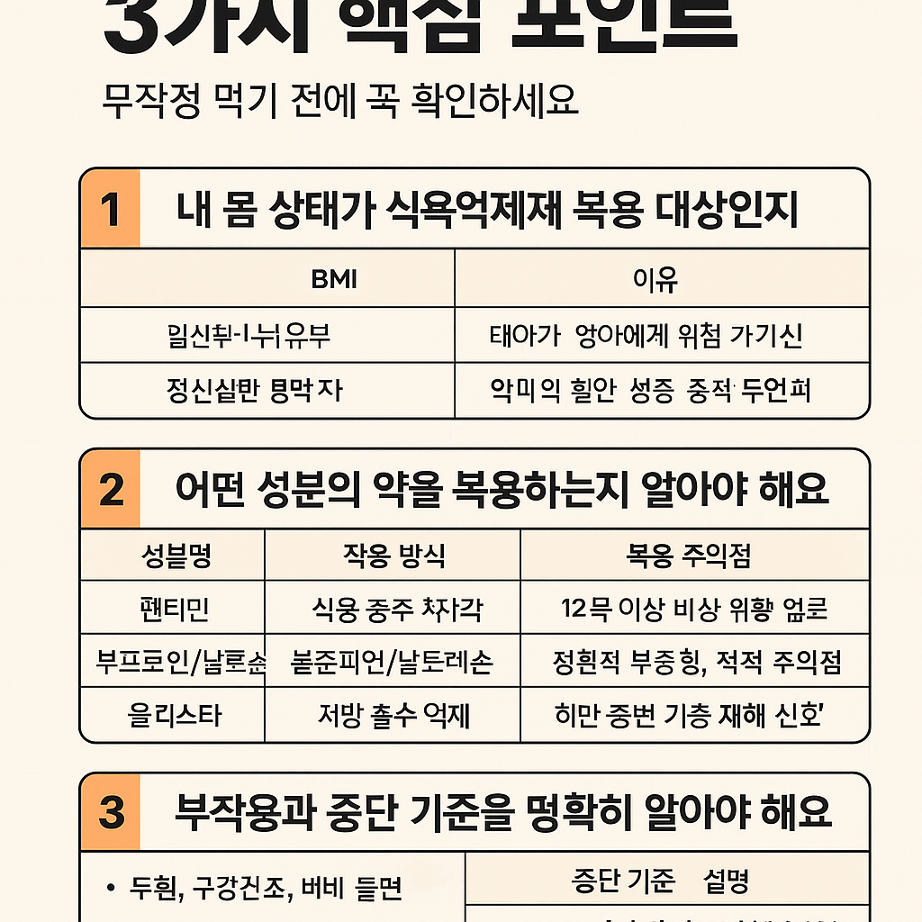 식욕억제제 사용 전