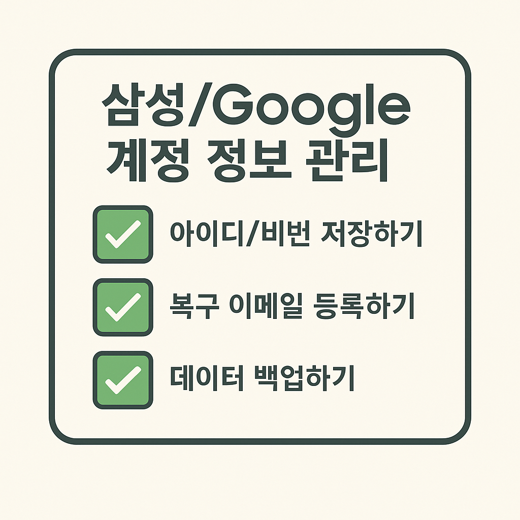 삼성 구글 계정 정보 관리