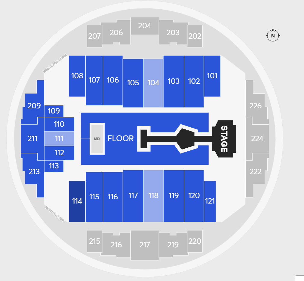 TOMORROW X TOGETHER WORLD TOUR &amp;lt;ACT : PROMISE&amp;gt; IN U.S. TACOMA DOME 좌석배치도