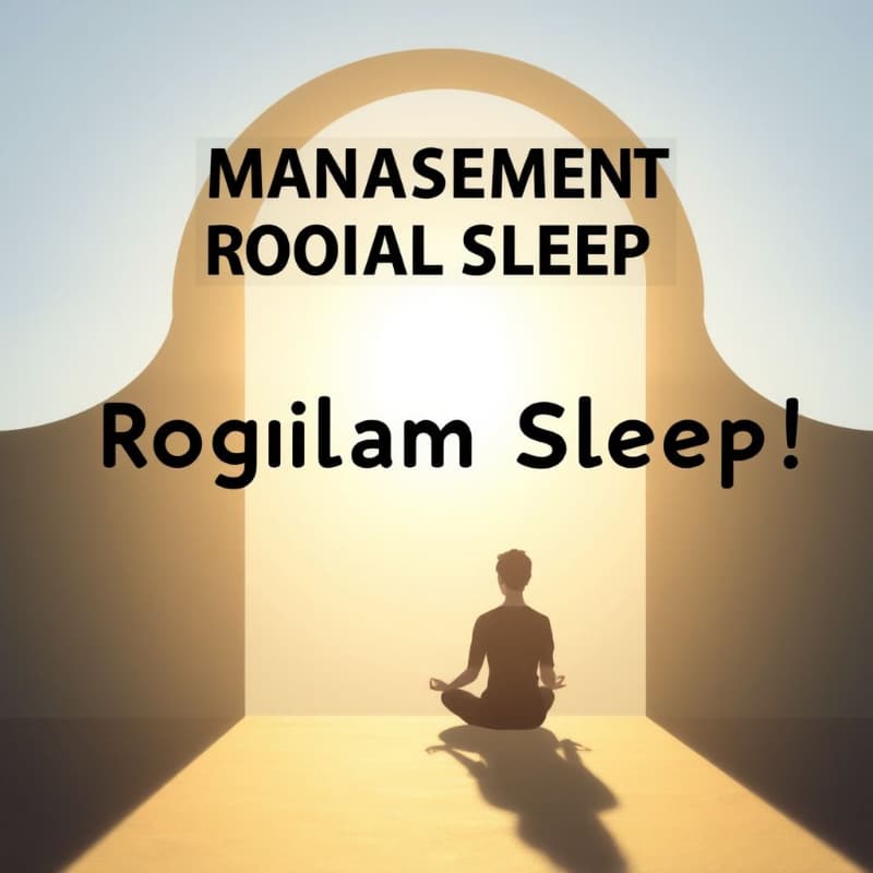 규칙적인 수면과 스트레스 관리