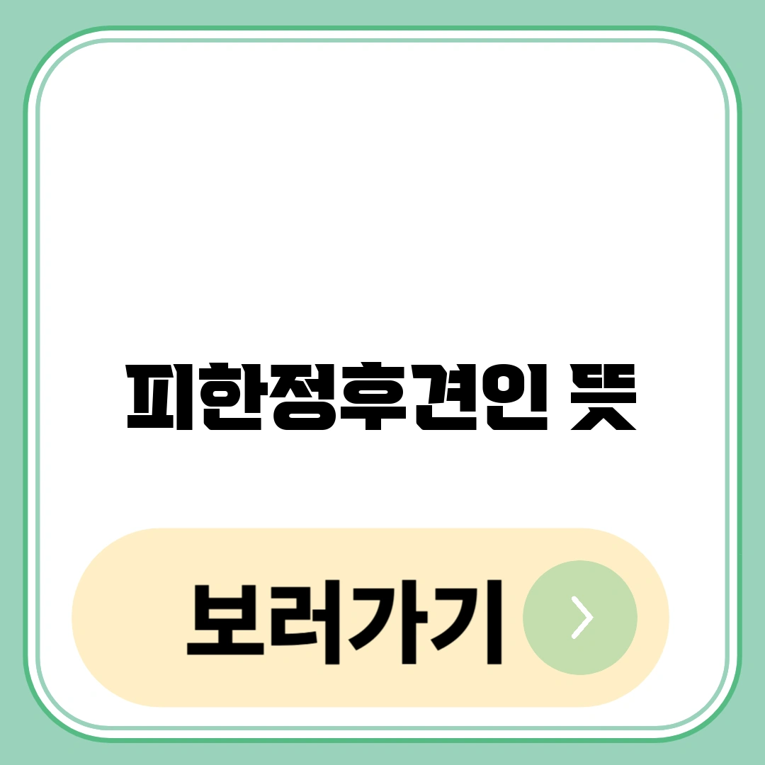 피한정후견인 뜻