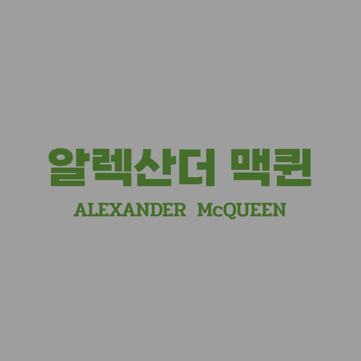 ALEXANDER McQUEEN (알렉산더 맥퀸)