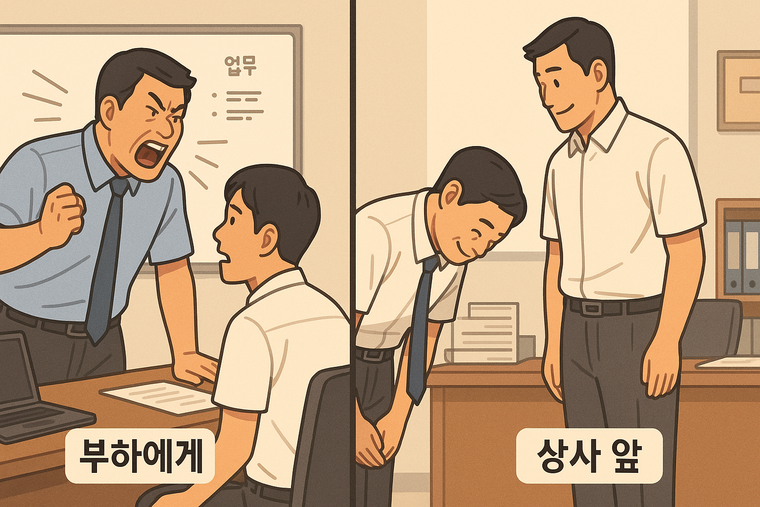 약자에게 강하고, 강자에게 약한 사람