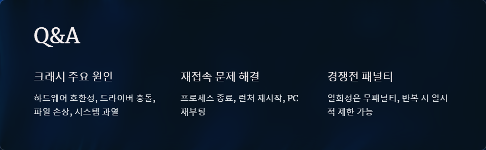 오버워치 게임 크래시 해결법