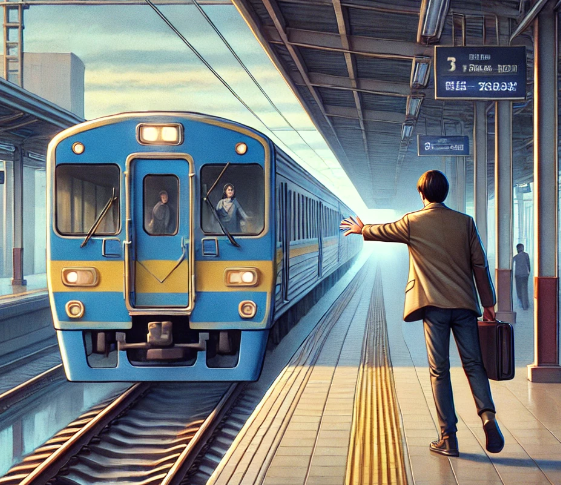 기차를 기다렸지만 놓치는 꿈