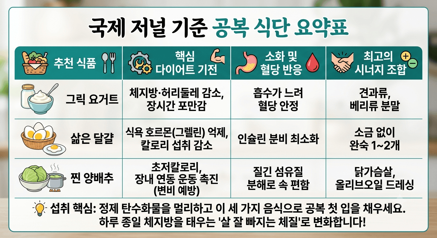 국제 비만 저널이 주목한 '공복에 먹으면 살 빠지는' 최고의 음식 3가지