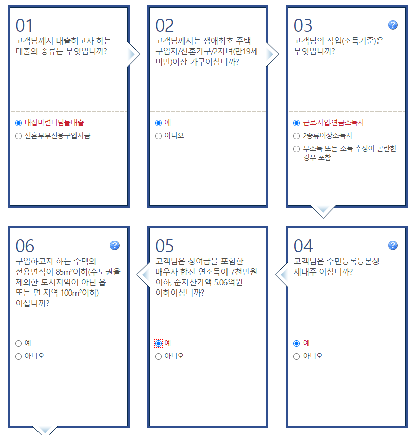 내집마련 디딤돌대출 주택구입자금 계산하기