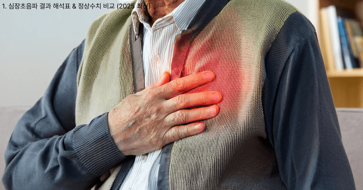 1. 심장초음파 결과 해석표 &amp; 정상수치 비교 (2025 최신)