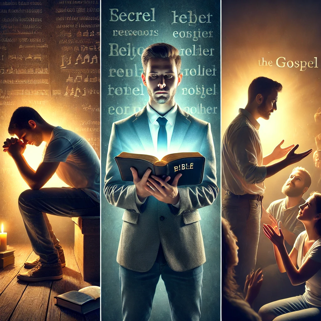 Here is the image representing your devotion to faith—praying in secret, reciting scripture, and evangelizing, inspired by Revelation 3:11. Let me know if you’d like any modifications! 🙏✨