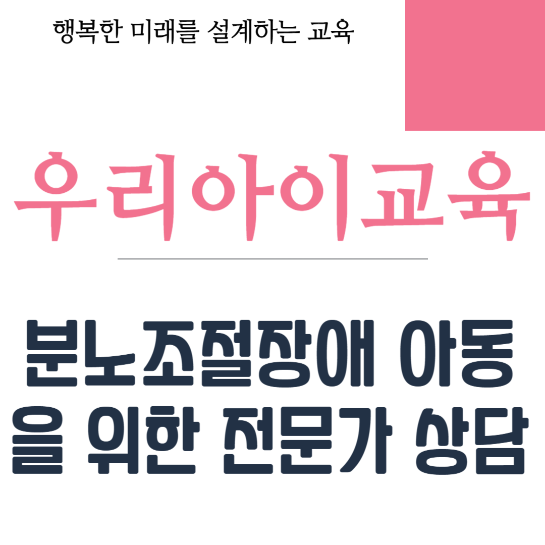 분노조절장애 아동을 위한 전문가 상담