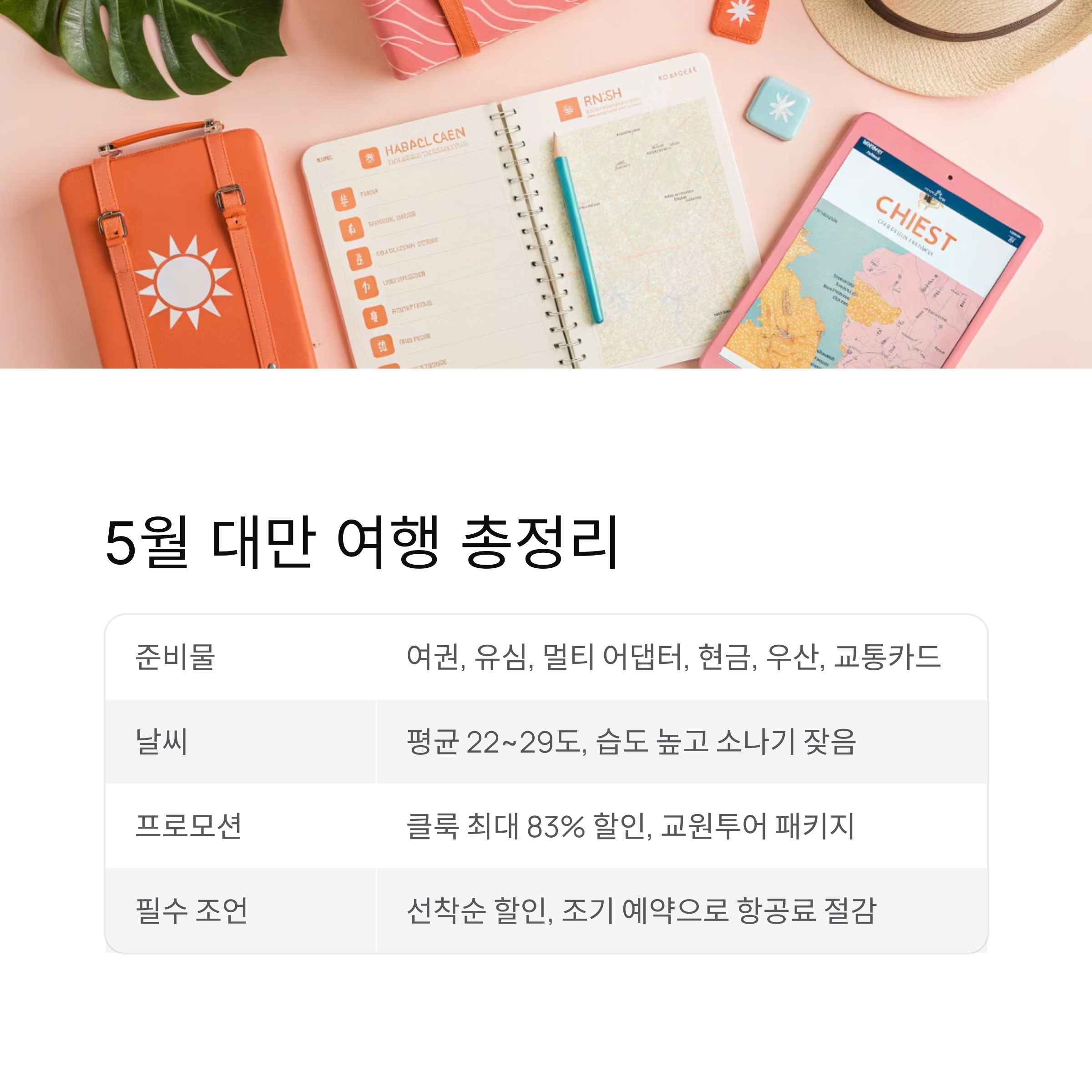 5월 대만 여행 총정리