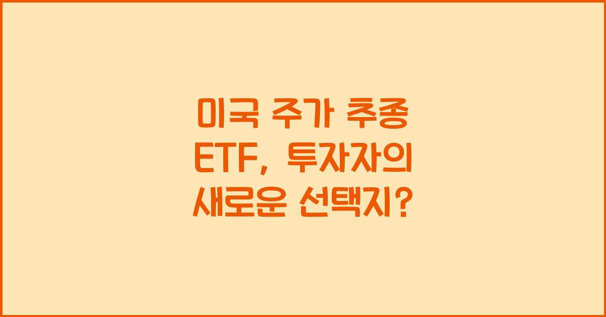 미국 주가 추종 etf