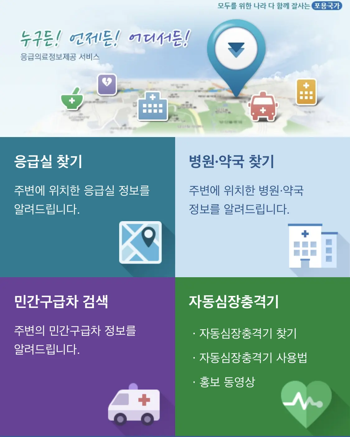 비상진료 병의원 안내