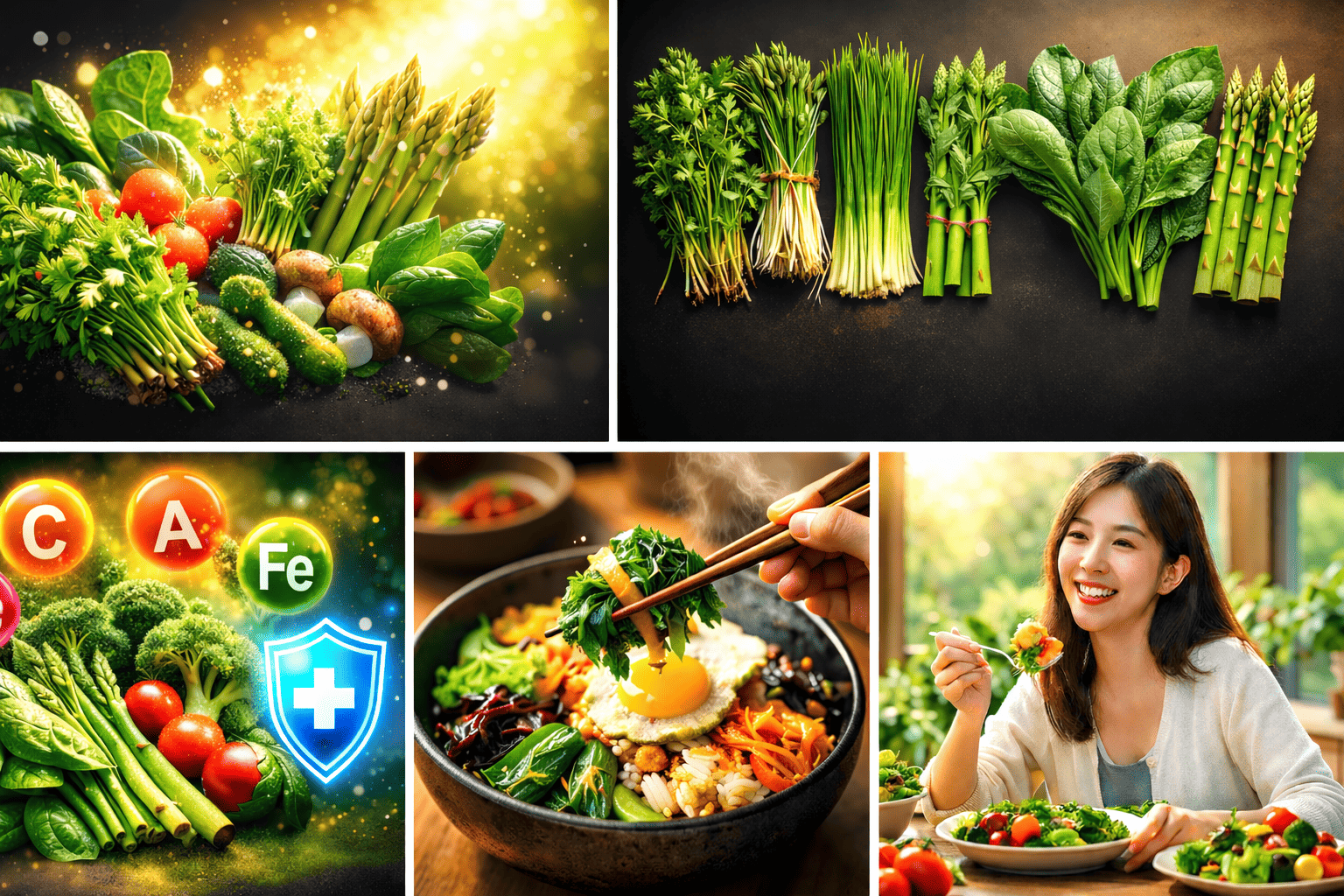 봄 건강 채소 총정리 (비타민,미네랄,식단)