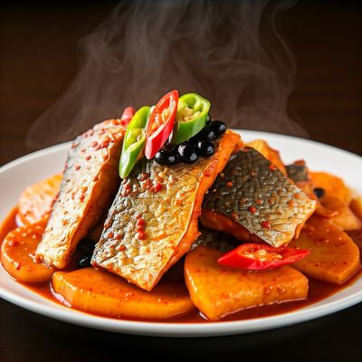 검은 콩 갈치조림